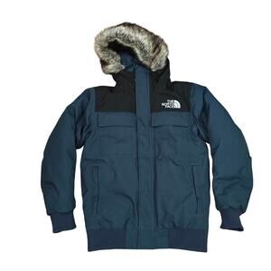 The North Face Mens Blue Black 550 Down/DryVent Gotham Jacket Small